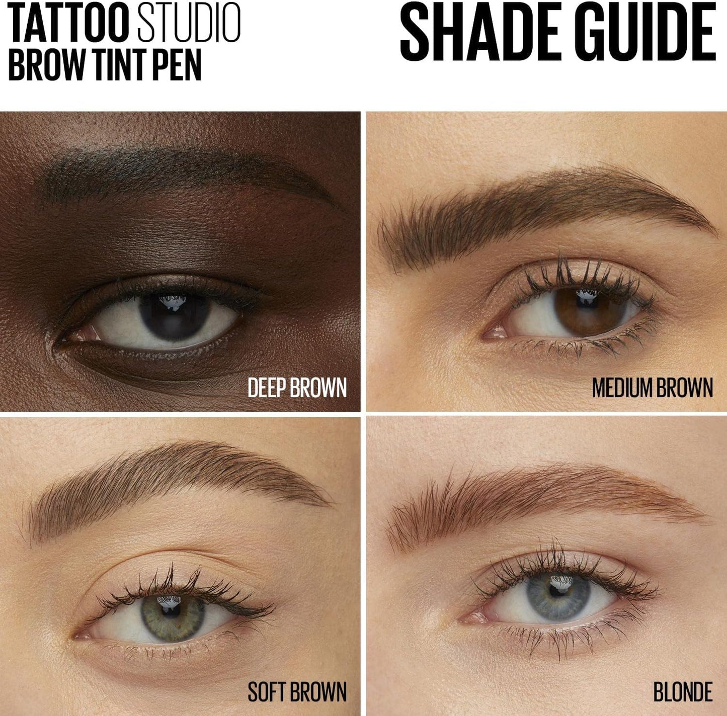 New York Tattoo Studio Brow Tint Pen Makeup, Soft Brown, 0.037 Fl. Oz.
