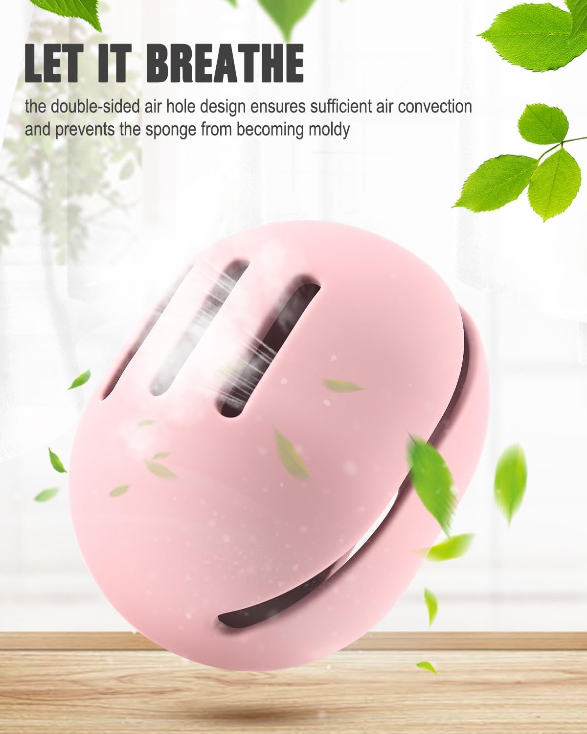 2 PCS Makeup Sponge Holder – Shatterproof Eco-Friendly Silicone Beauty Make up Blender Case for Travel - Pink